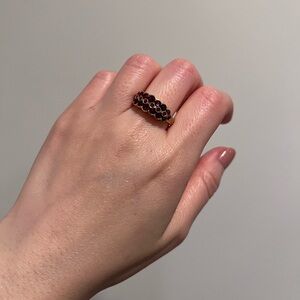 NWT 14K Gold Red Garnet Gemstone Ring